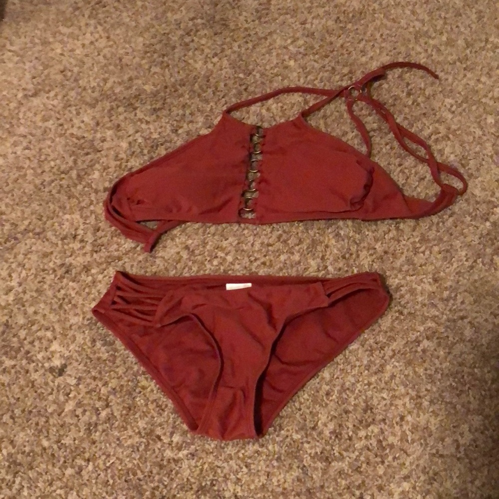 bathing suit burnt orange